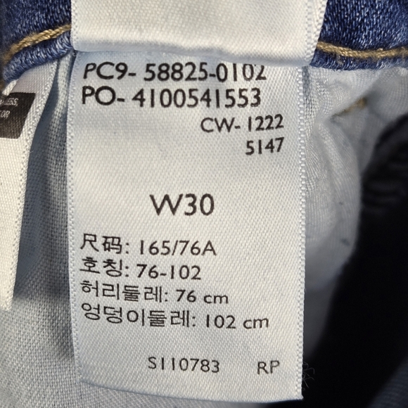 Levi's 724 High Rise Straight Crop Blue Denim Jeans Womens Size 30 - Picture 15 of 16